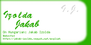 izolda jakab business card